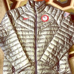 Aluminum Silver Nike Sports Bubble Coat!